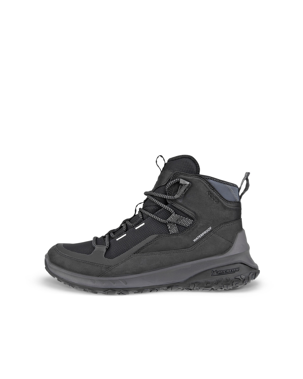 Men's ECCO® ULT-TRN Nubuck Waterproof Hiking Boot - Black - Outside