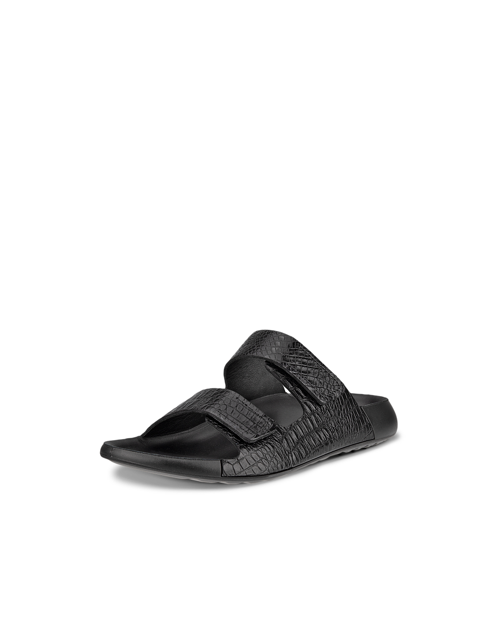 Women's ECCO® Cozmo Leather Two Strap Sandal - Black - Main