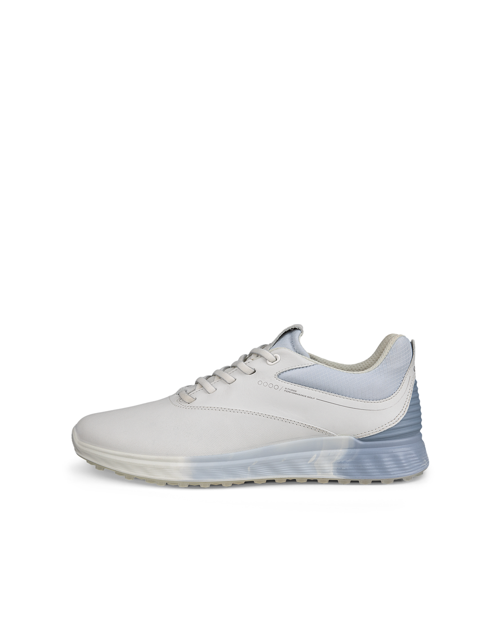 여성용 ECCO Golf S-Three 가죽 고어텍스 골프 슈즈 - White - Outside