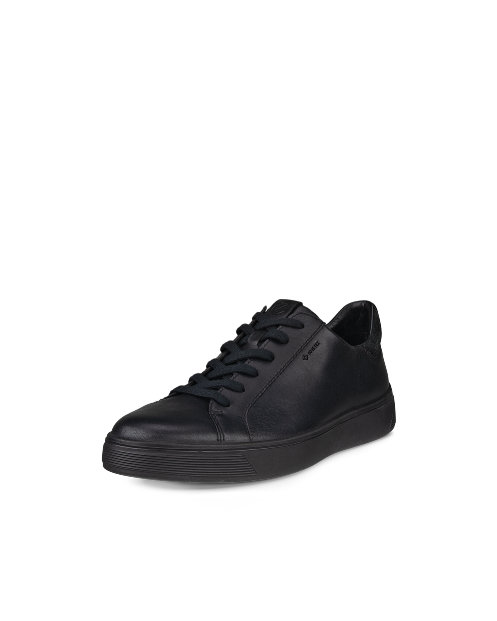 Men's ECCO® Street Tray Leather Gore-Tex Sneaker - Black - Main