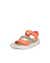 ECCO® Flowt sandale plate en nubuck pour femme - Orange - Main