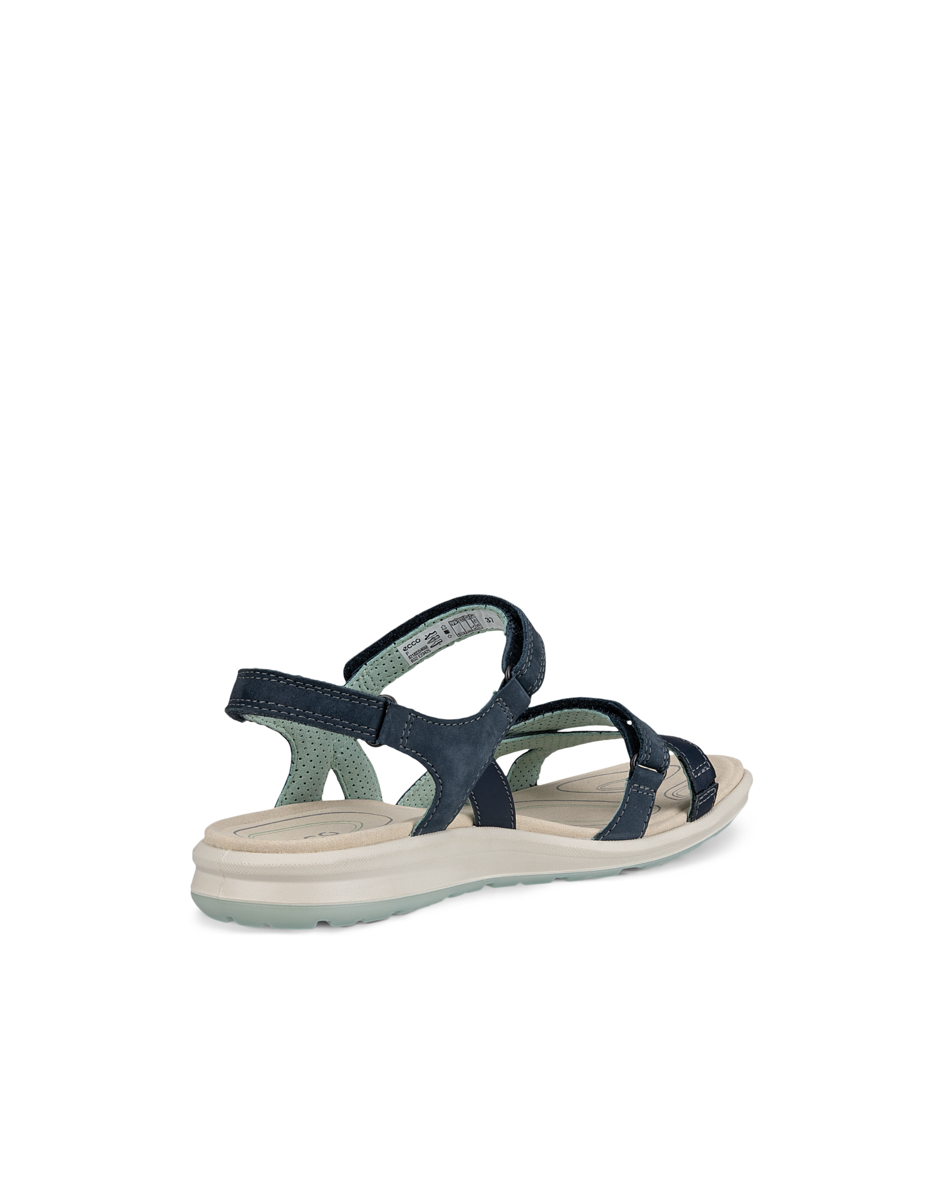 Women's ECCO® Cruise II Nubuck Flat Sandal - Blue - Back