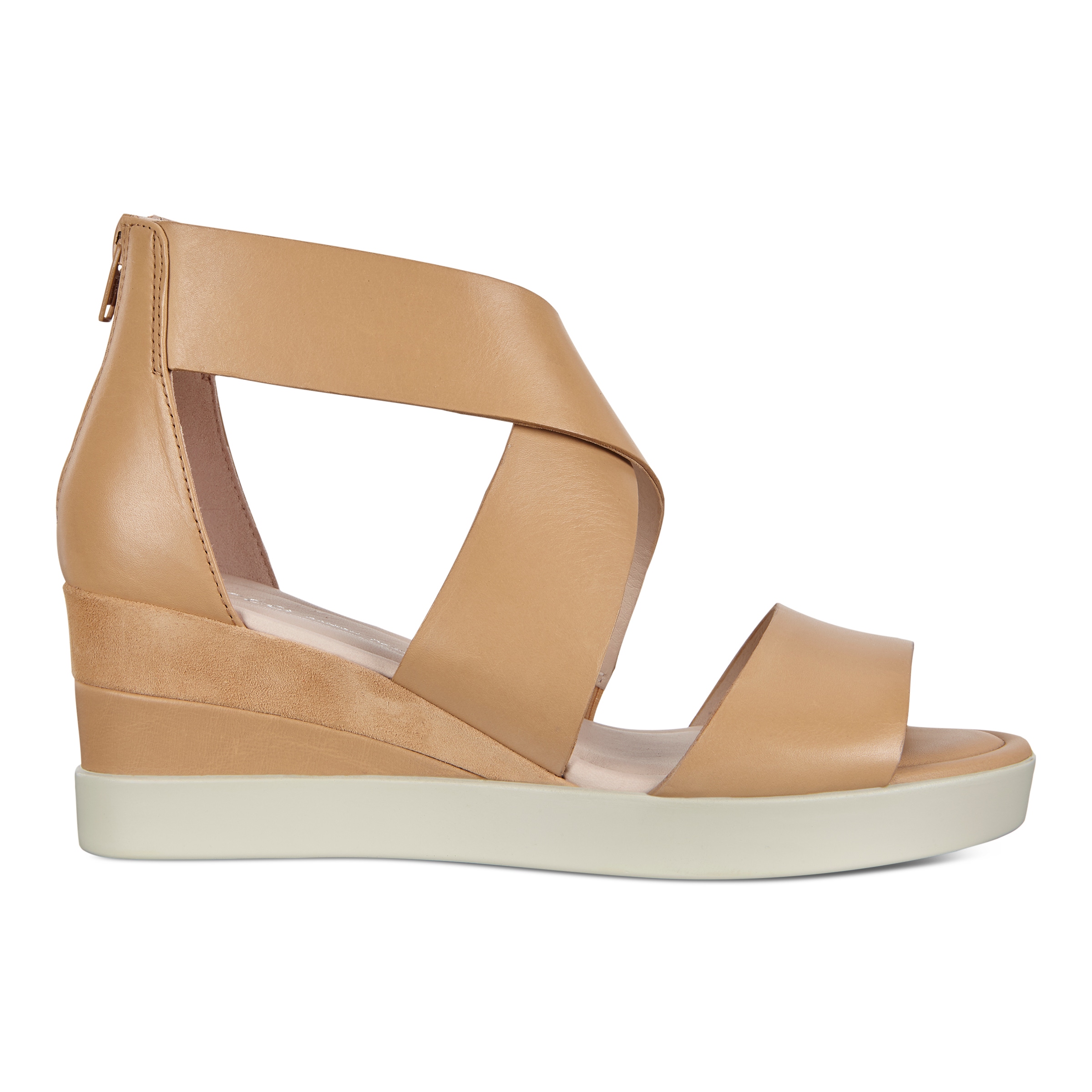 ECCO Shape Wedge Plateau Women's Sandals - Brown - Outside
