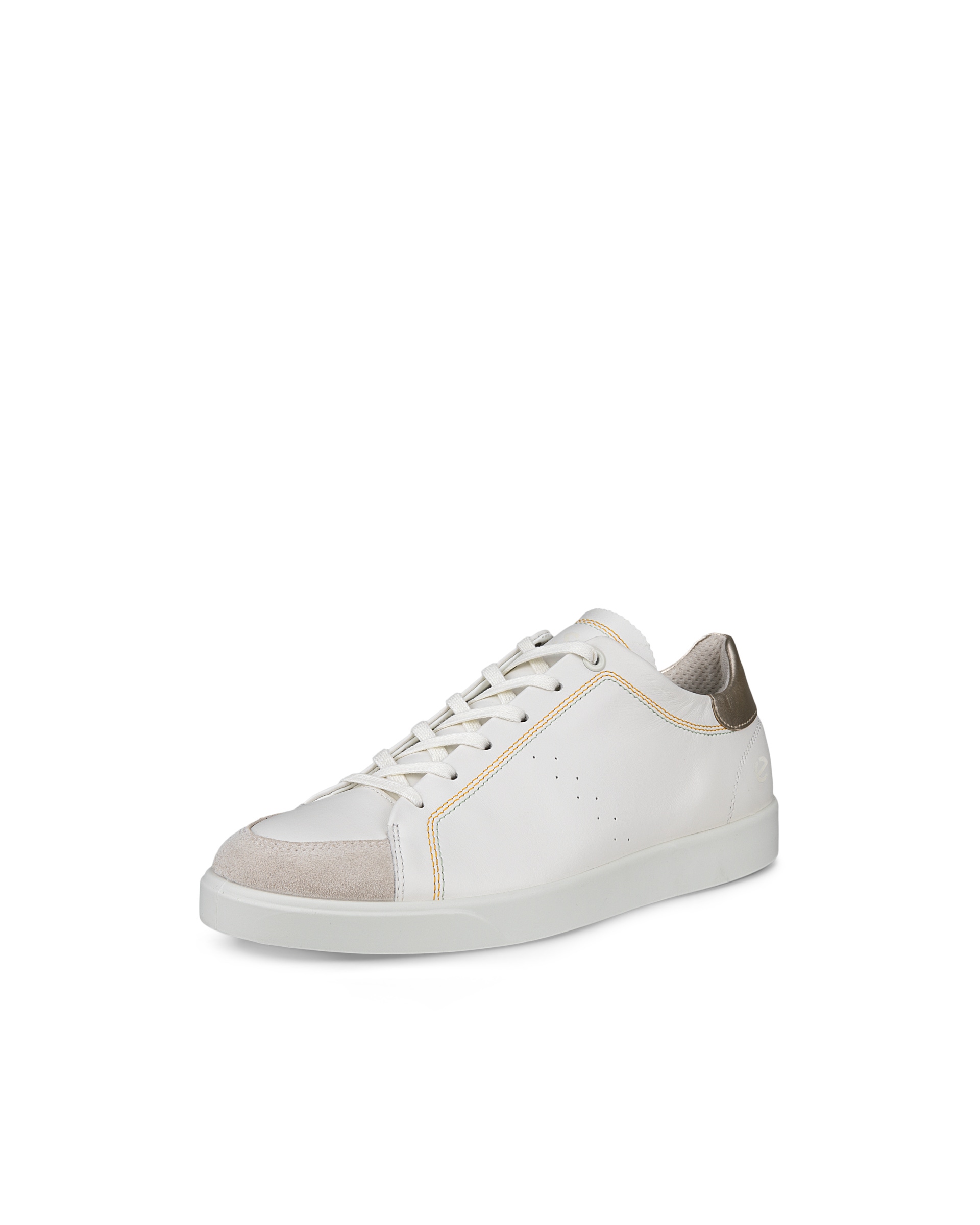 Women's ECCO® Street Lite Leather Sneaker - White - Main