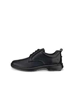 Men's ECCO® Fusion Nubuck Derby Shoe - Black - Outside