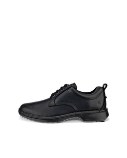 Men's ECCO® Fusion Nubuck Derby Shoe - Black - Outside