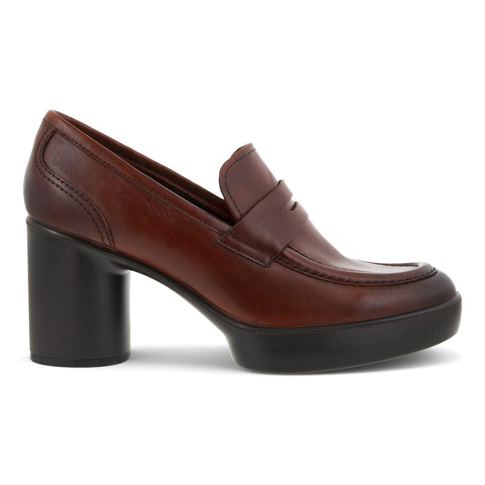 ECCO Shape Sculpted-motion 55 Womens Platform Loafers - Brown - Outside