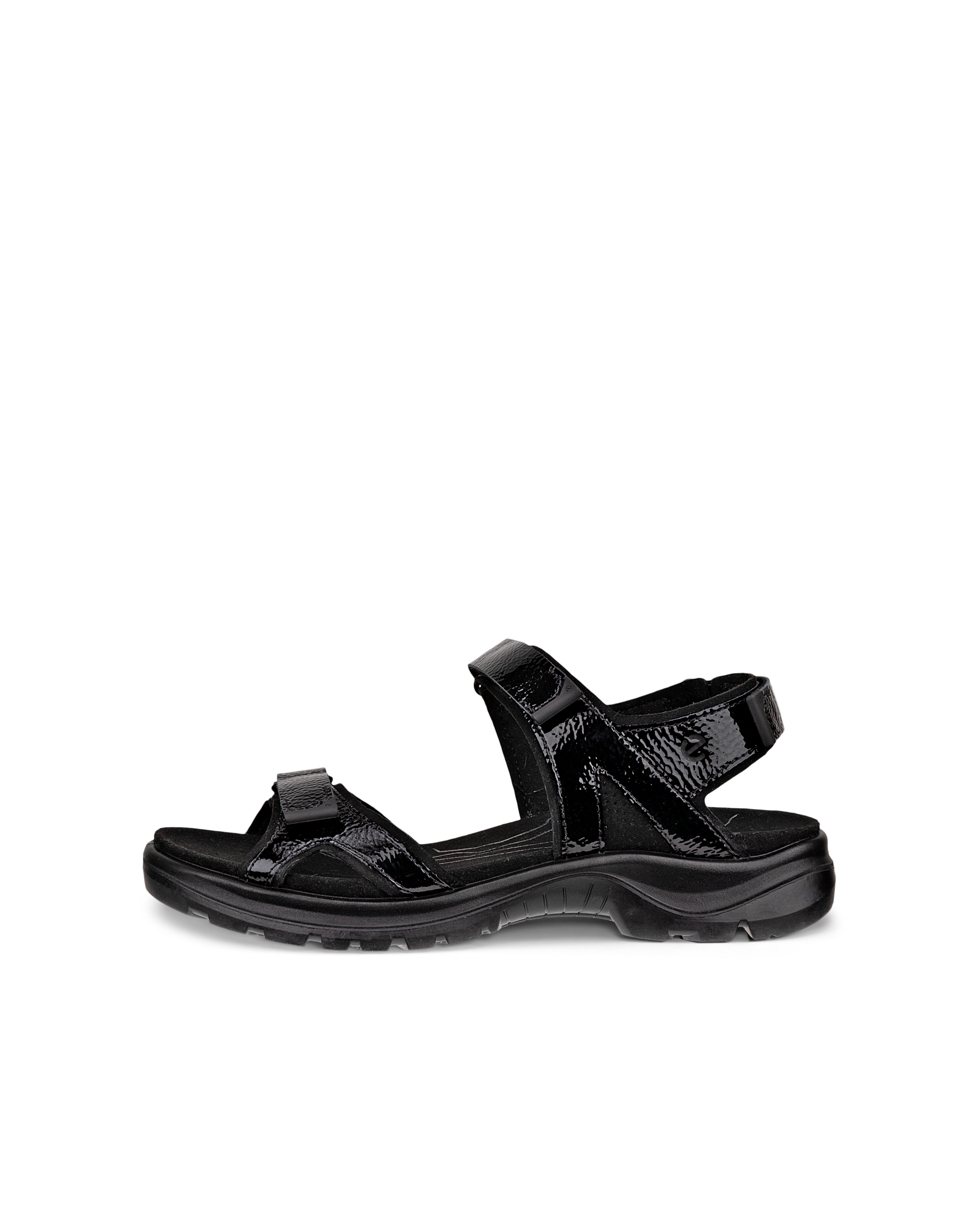 Women's ECCO® Offroad Leather Hiking Sandal - Black - Outside