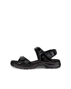 Women's ECCO® Offroad Leather Hiking Sandal - Black - Outside