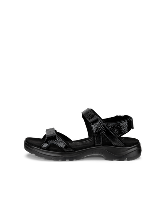 Women's ECCO® Offroad Leather Hiking Sandal - Black - Outside