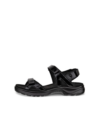 Women's ECCO® Offroad Leather Hiking Sandal - Black - Outside