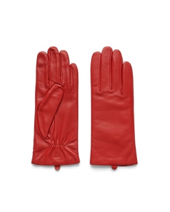 ECCO® gants en cuir pour femme - Rouge - Main