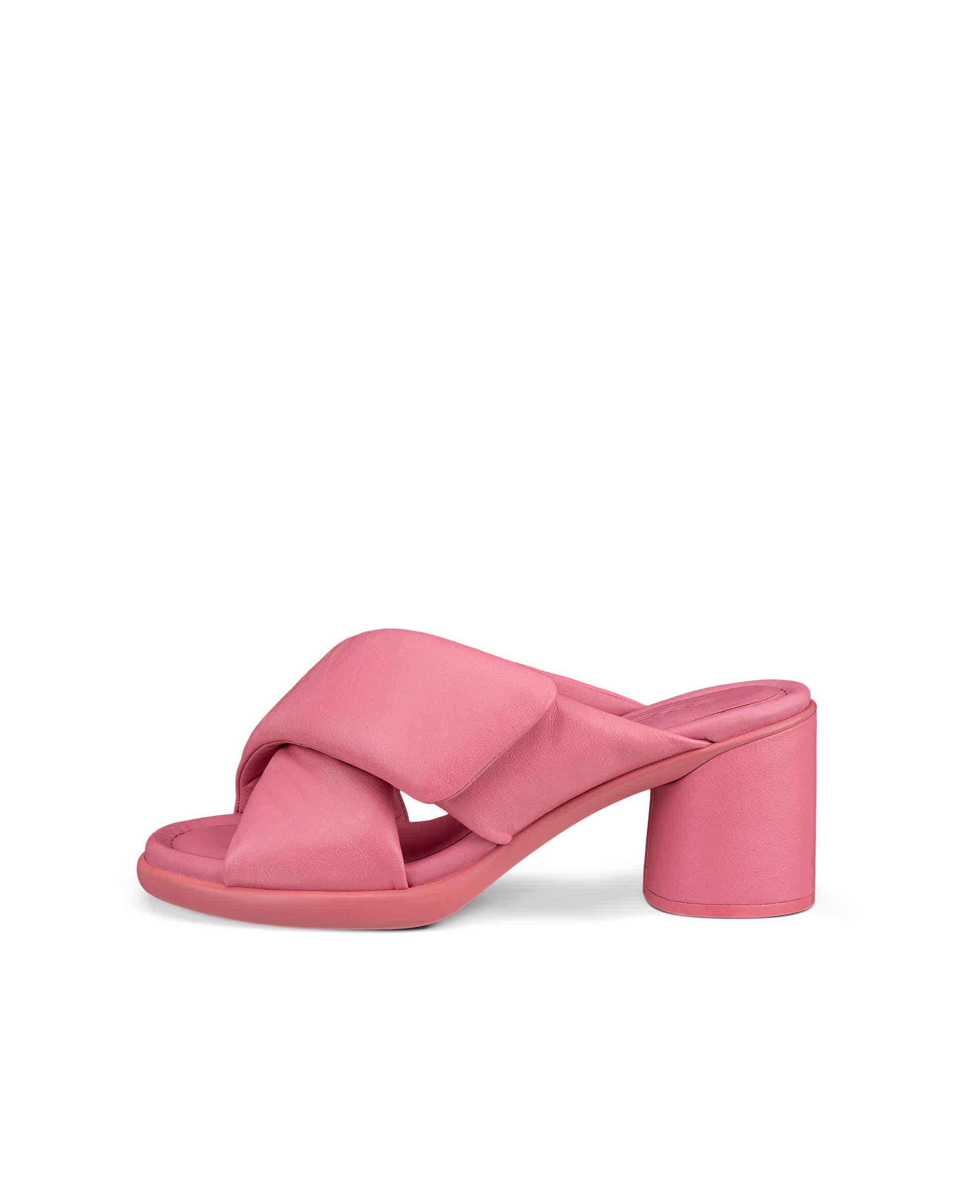 여성용 ECCO® Sculpted Sandal LX 55 가죽 힐 샌들 - 핑크 - Outside