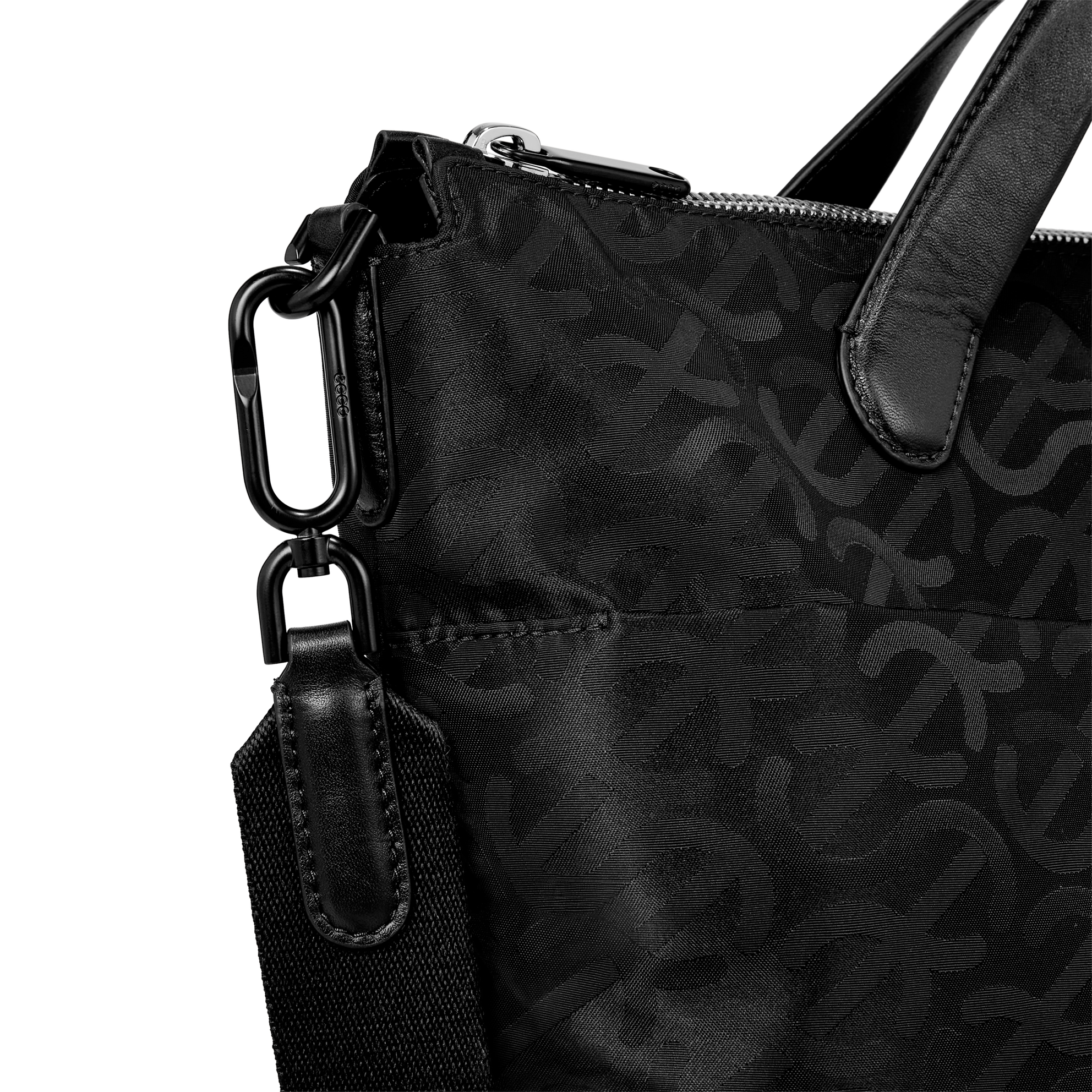 ECCO® Wave Leather Tote Bag - Black - Detail-1