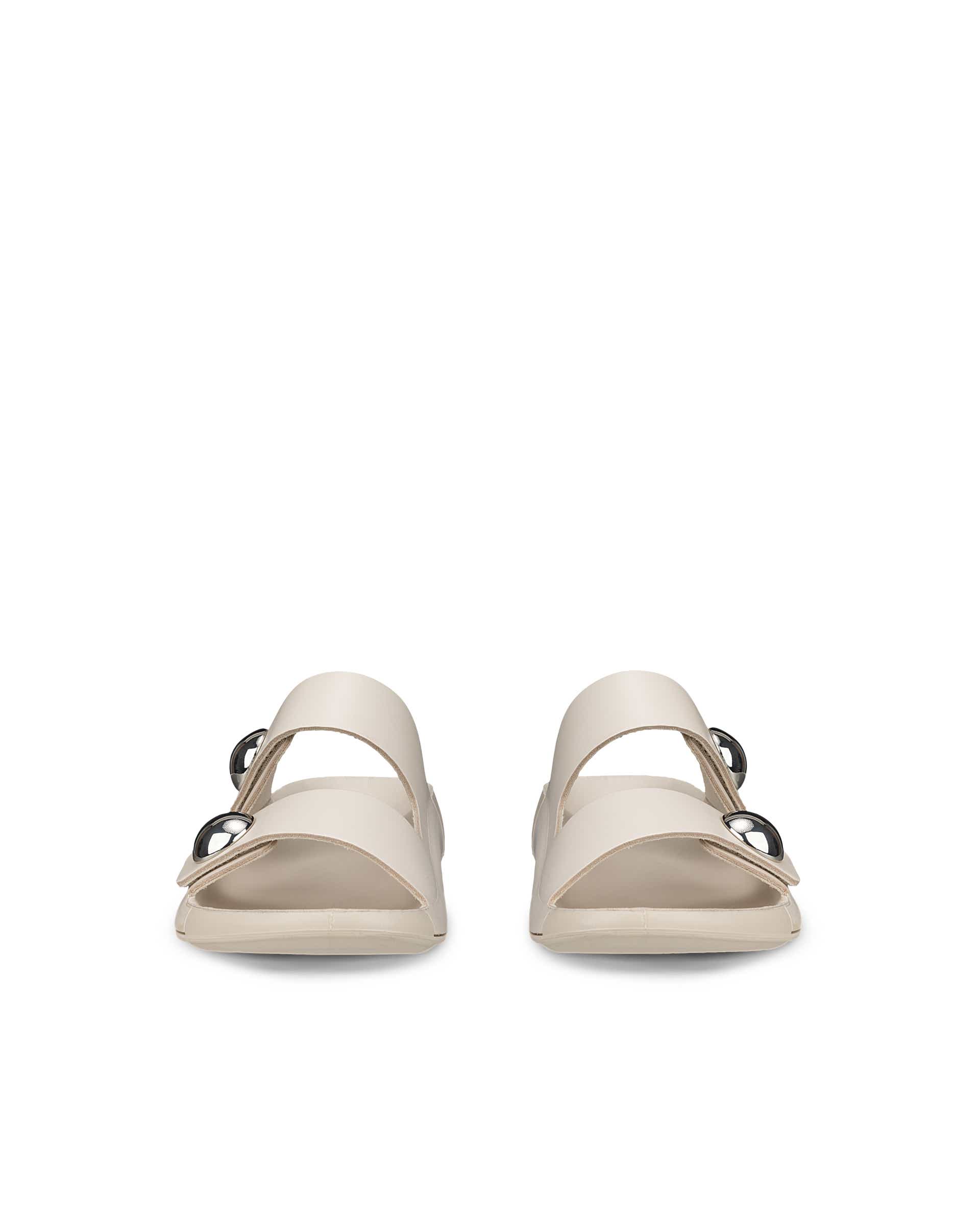Women's ECCO® Cozmo Leather Two Strap Sandal - Brown - Front pair