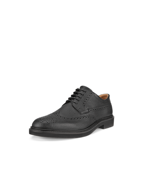 Men's ECCO® Metropole London Leather Brogue Shoe | Black