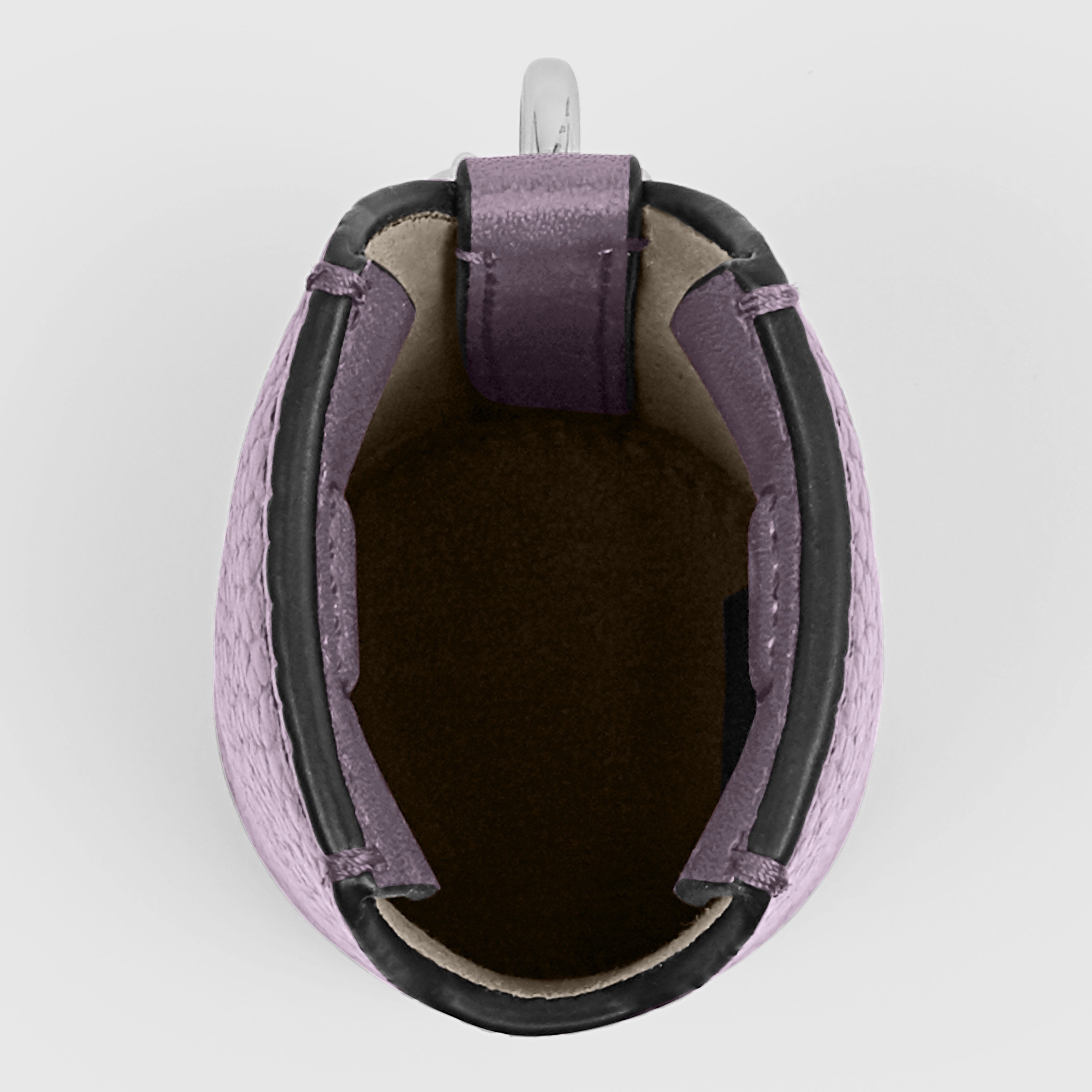 ECCO® Textureblock Pot Mini Leather Pouch Wallet | Purple