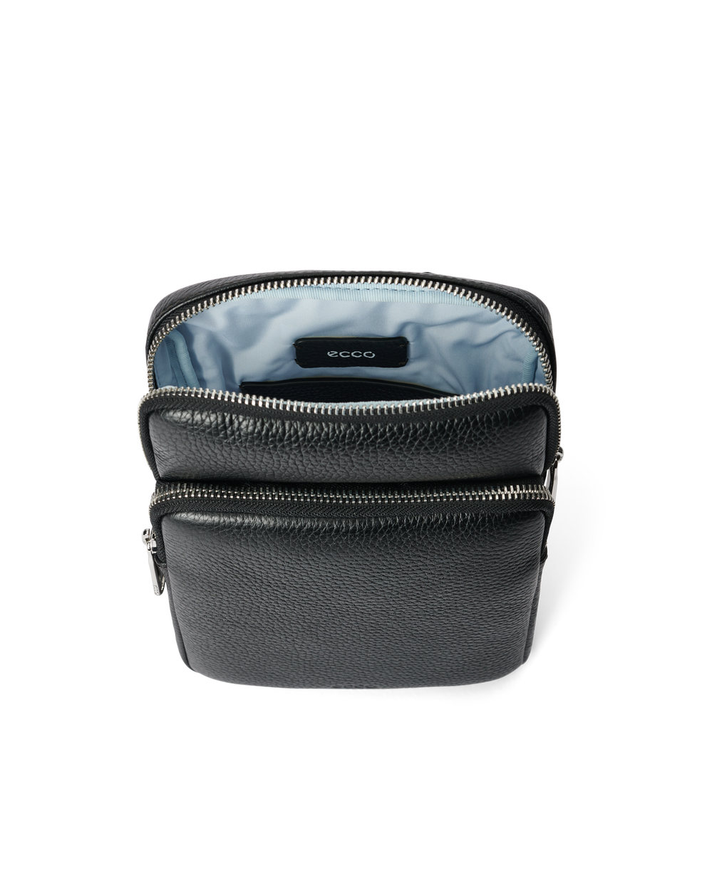 ECCO® Flat Pouch 가죽 크로스바디 백 - Black - Inside