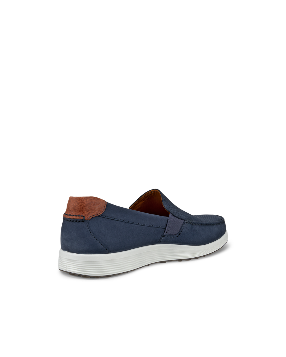 Men's ECCO® S Lite Moc Nubuck Moccasin - Blue - Back