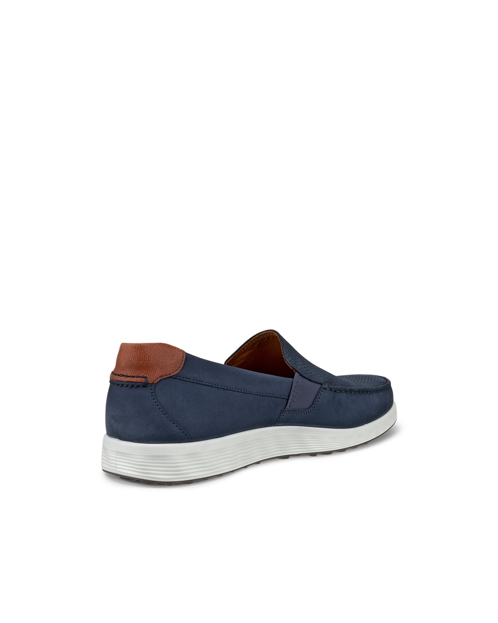 Men's ECCO® S Lite Moc Nubuck Moccasin - Blue - Back