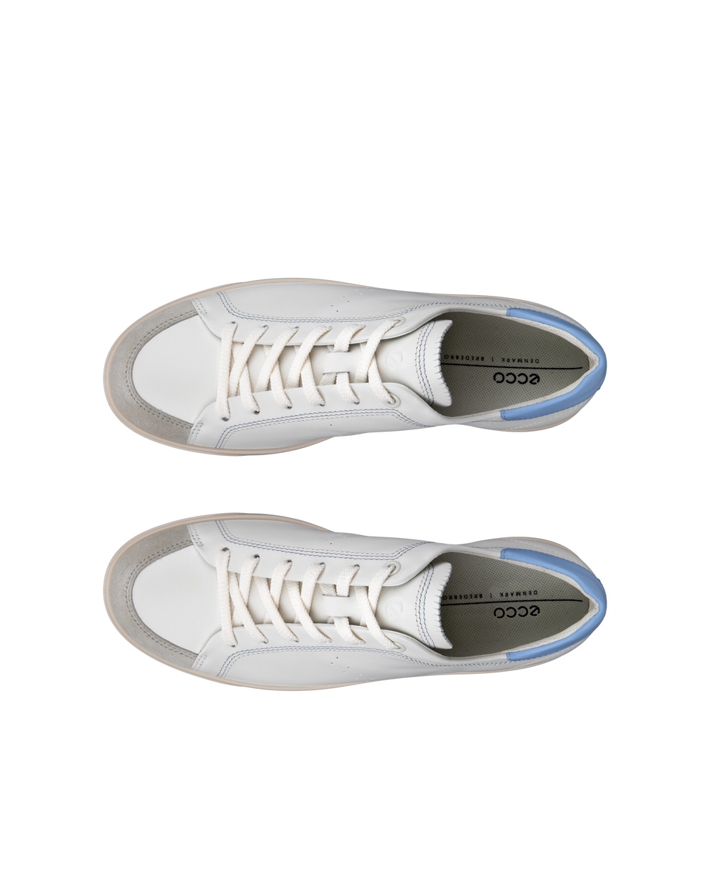 Women's ECCO® Street Lite Leather Sneaker - White - Top left pair