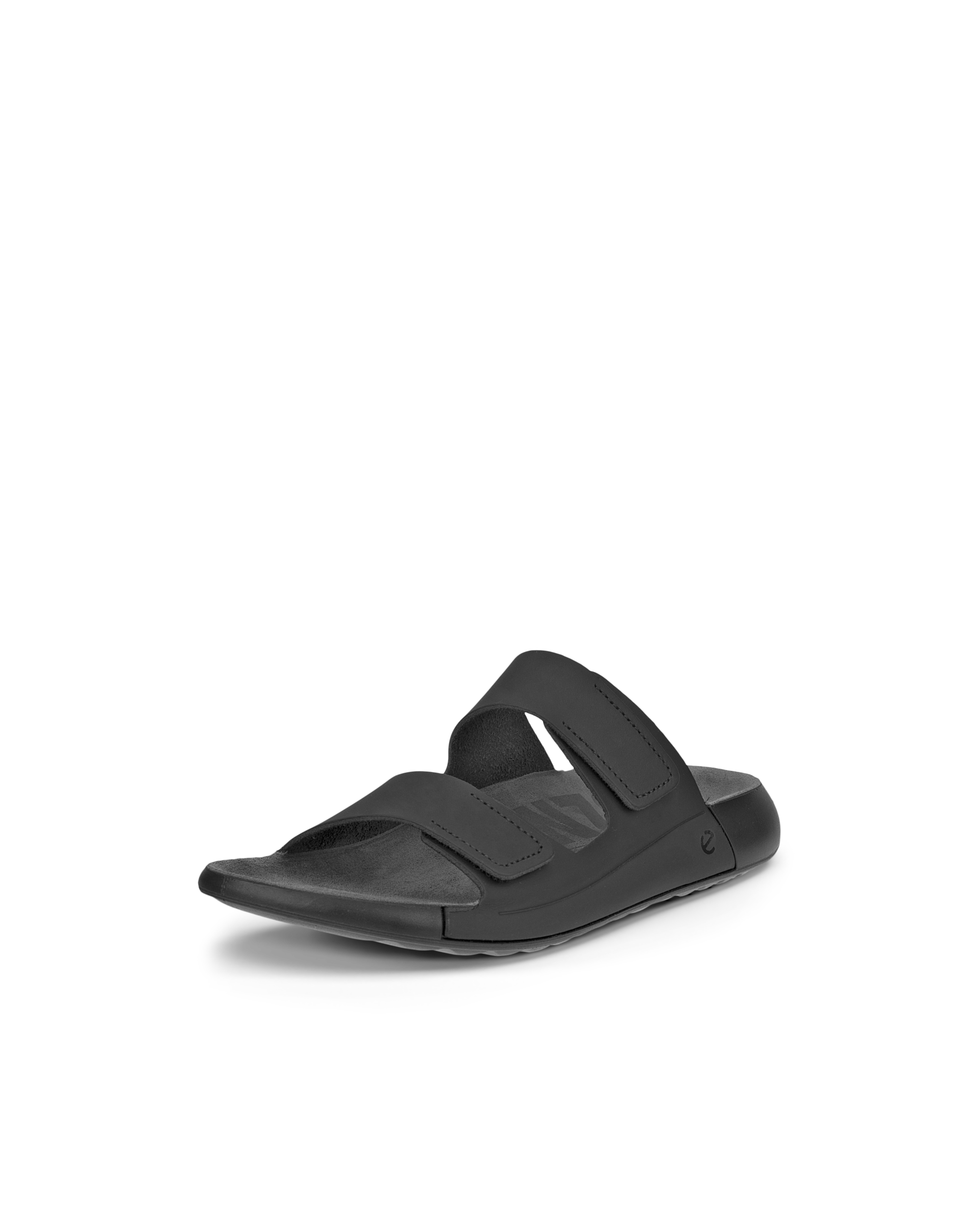 Women's ECCO® Cozmo Leather Two Strap Sandal - Black - Main