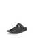 Women's ECCO® Cozmo Leather Two Strap Sandal - Black - Main