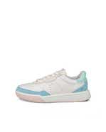 Zapatillas de piel ECCO® Street Court para mujer - Blanco - Outside