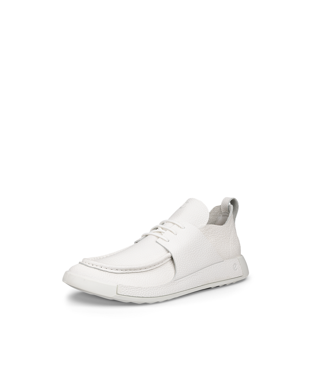 Men's ECCO® Cozmo Shoe Leather Moc-Toe Shoe - White - Main