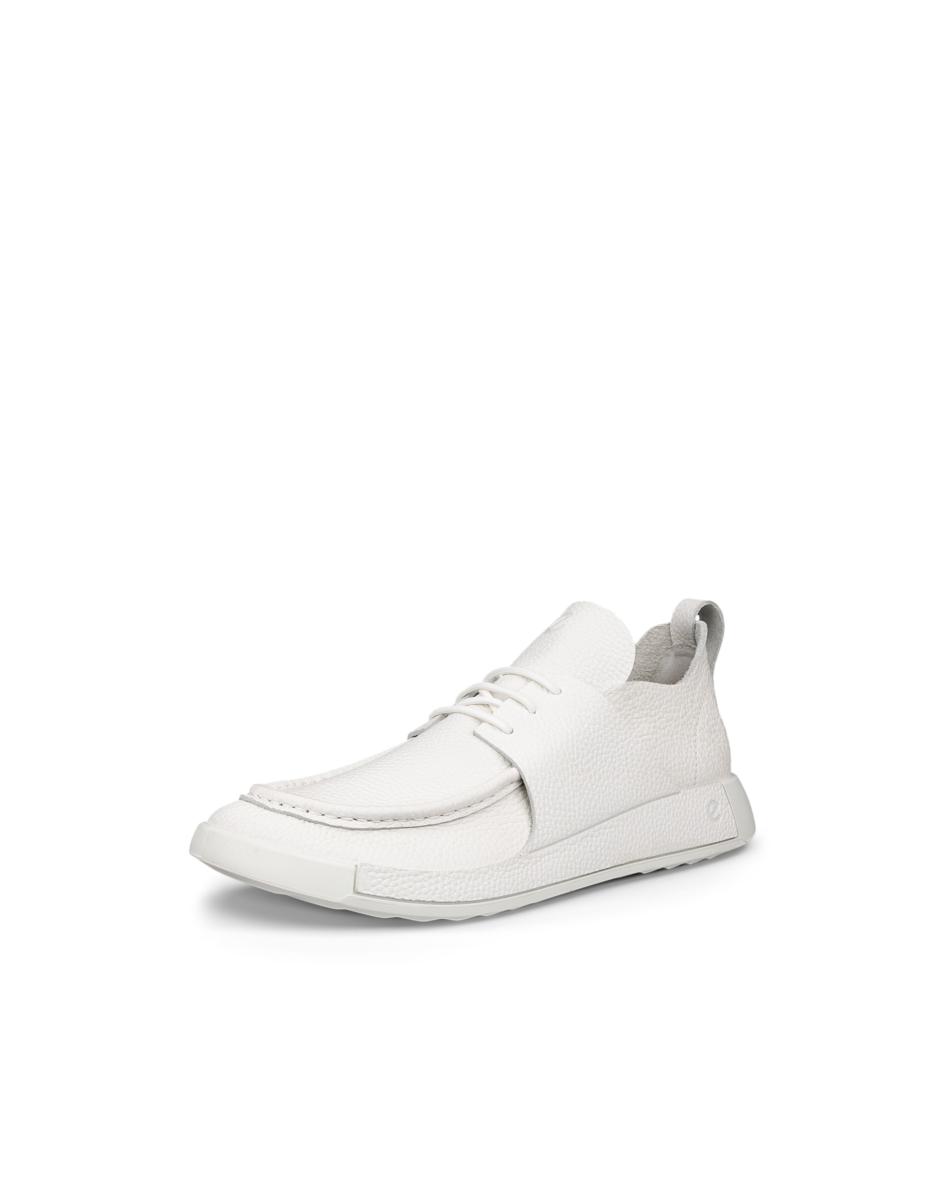 Men's ECCO® Cozmo Shoe Leather Moc-Toe Shoe - White - Main