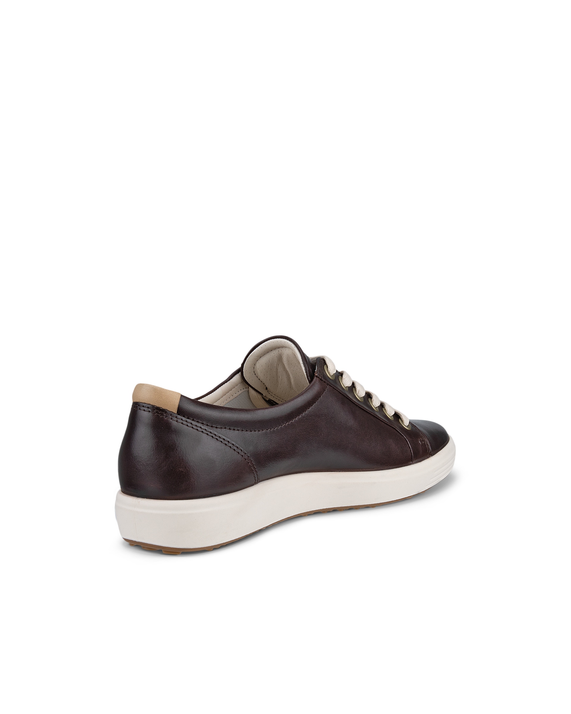 Women's ECCO® Soft 7 Leather Sneaker - Brown - Back