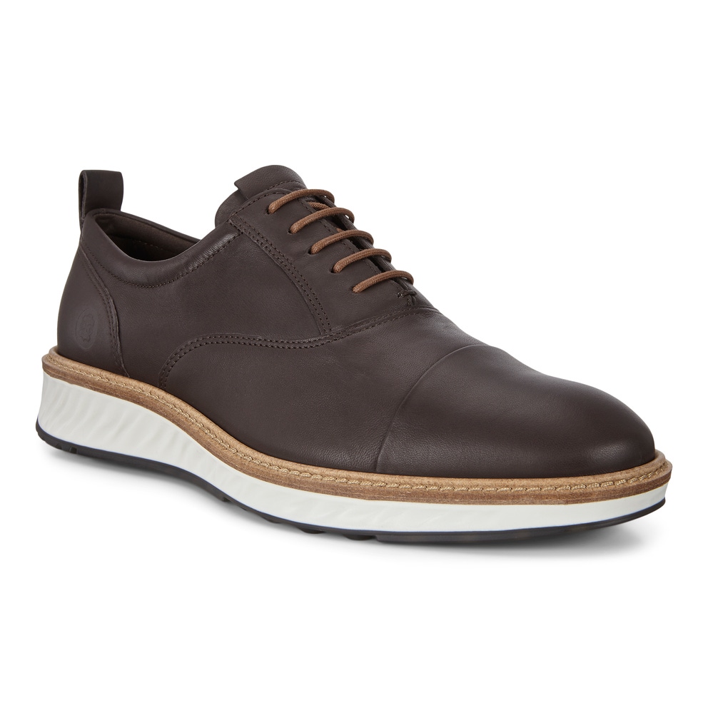 Men's ECCO® ST.1 Leather Derby Shoe - Brown - Main