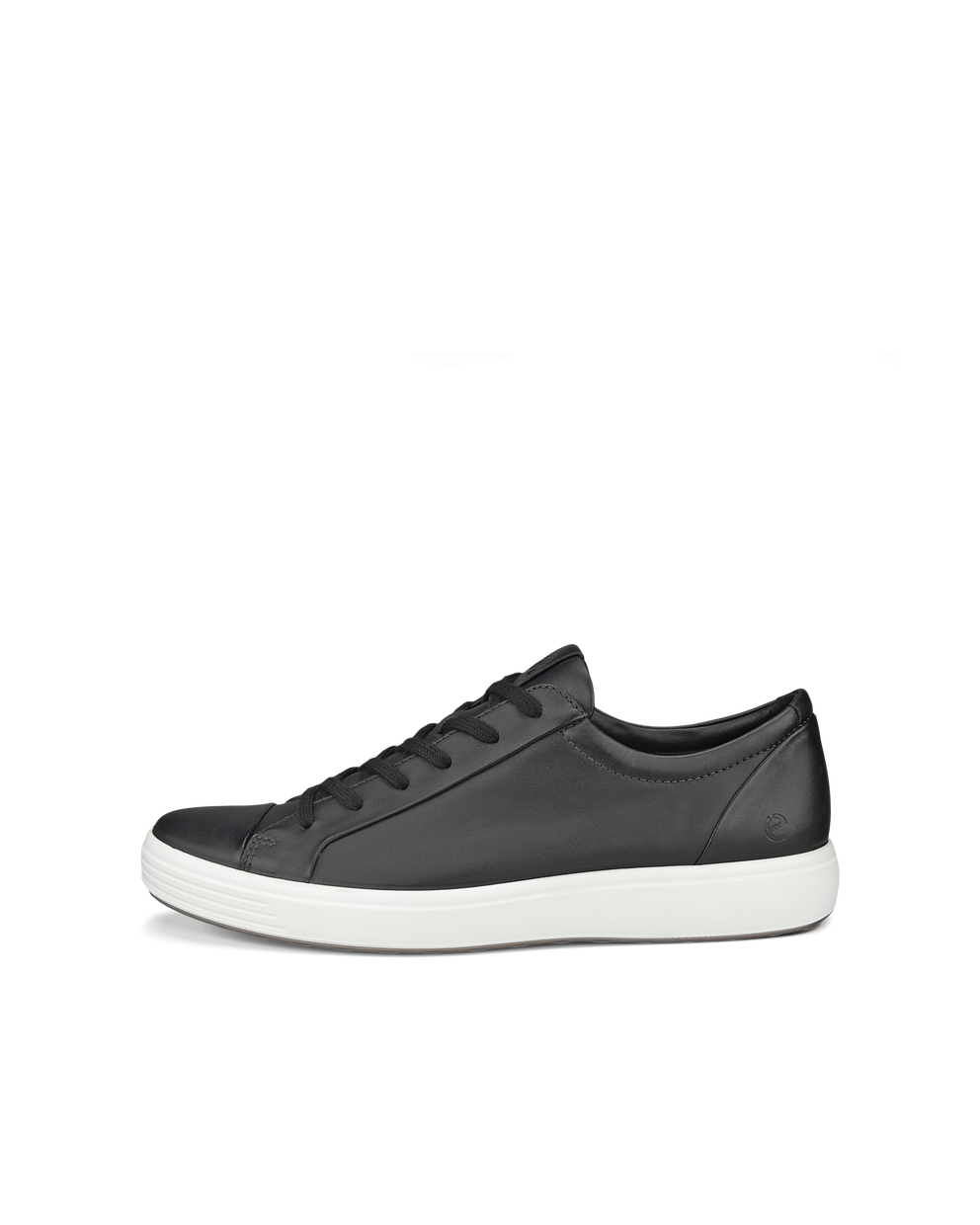 ECCO® Soft 7 baskets en cuir pour homme - Noir - Outside