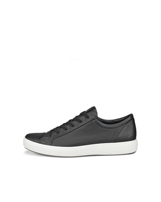 ECCO® Soft 7 baskets en cuir pour homme - Noir - Outside