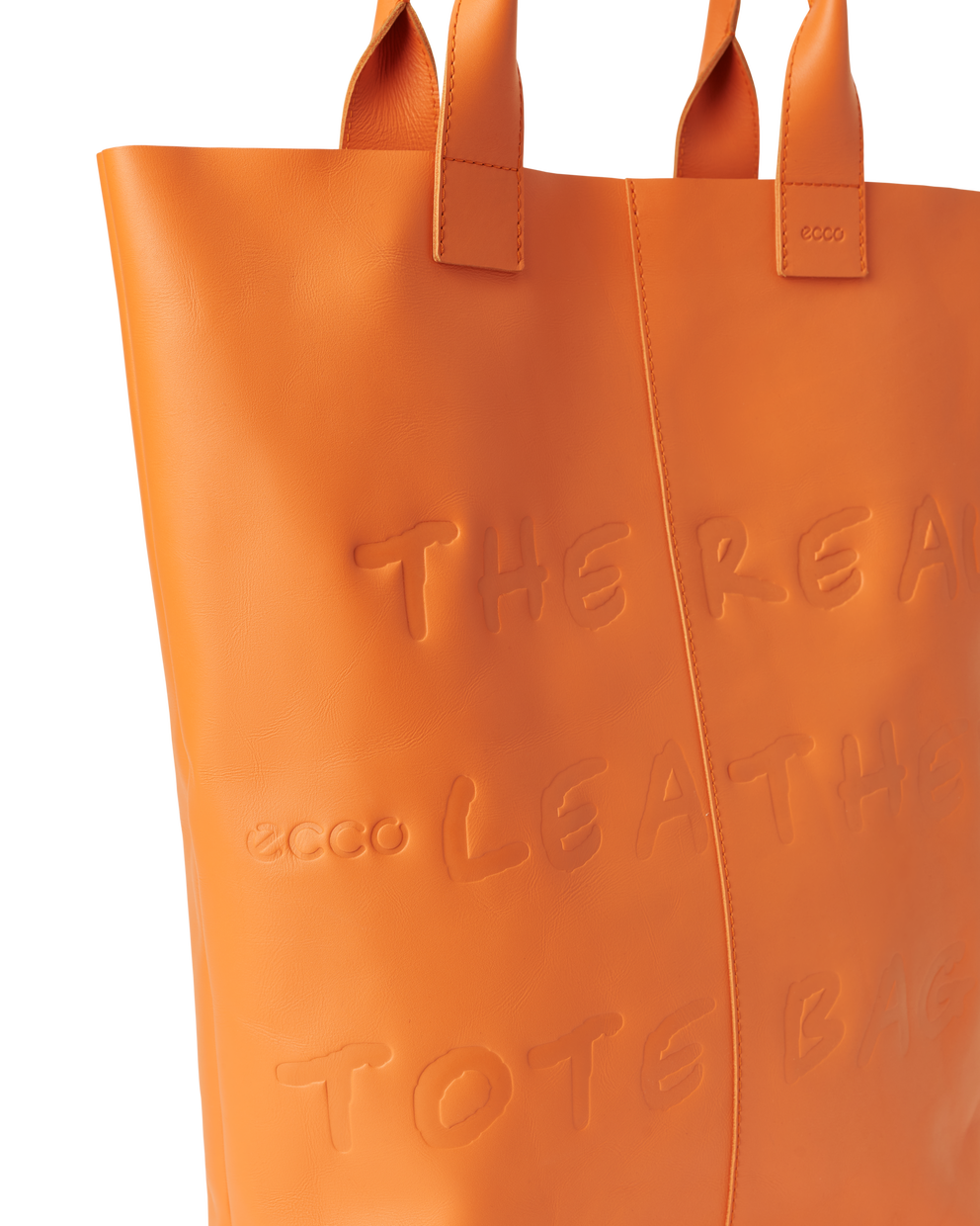 ECCO® Tote Real Leather Tote Bag - Orange - Detail-1