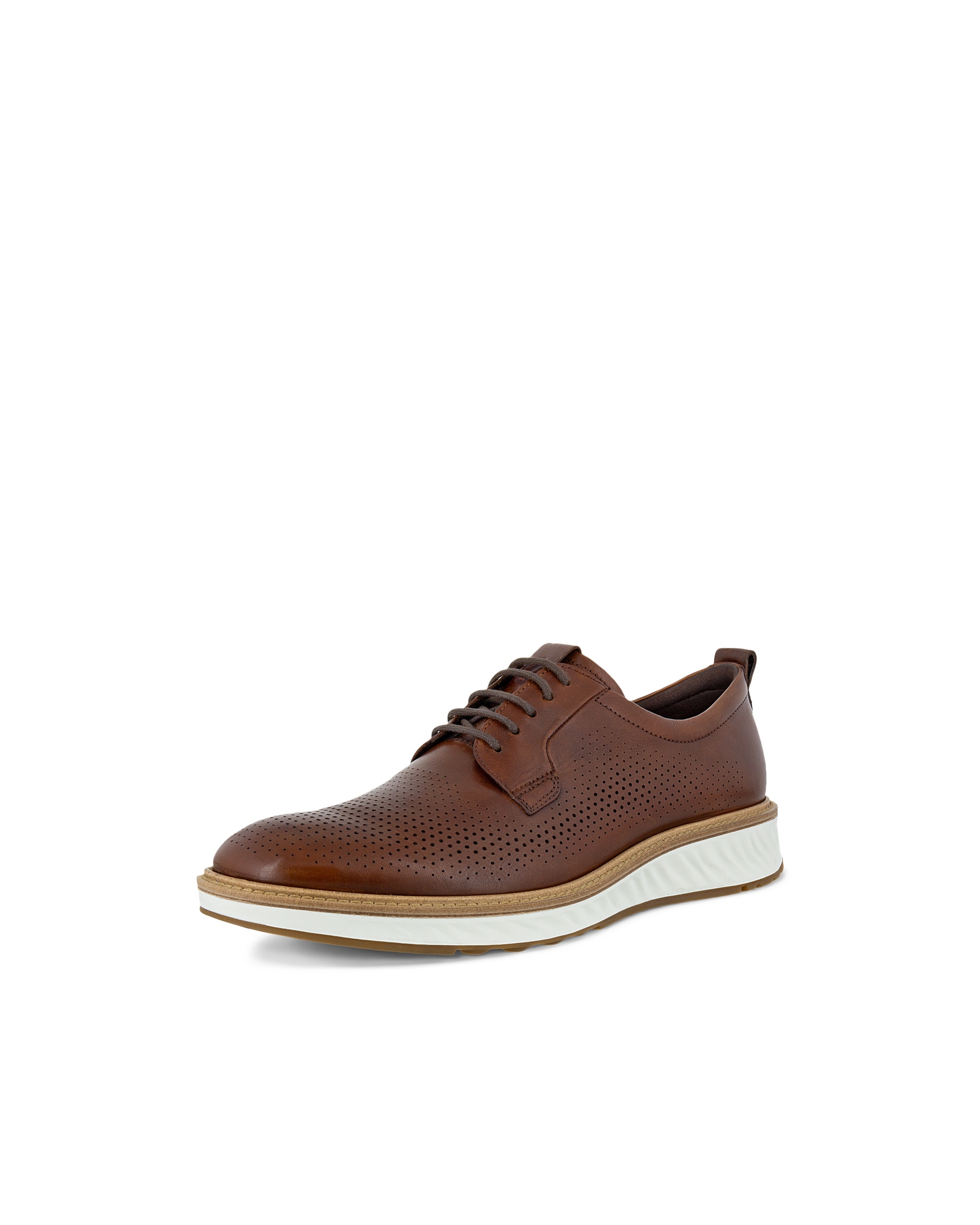 Men's ECCO® St.1 Hybrid Leather Derby Shoe - Brown - Main