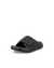 ECCO® Cozmo Platform sandale en cuir pour femme - Noir - Main