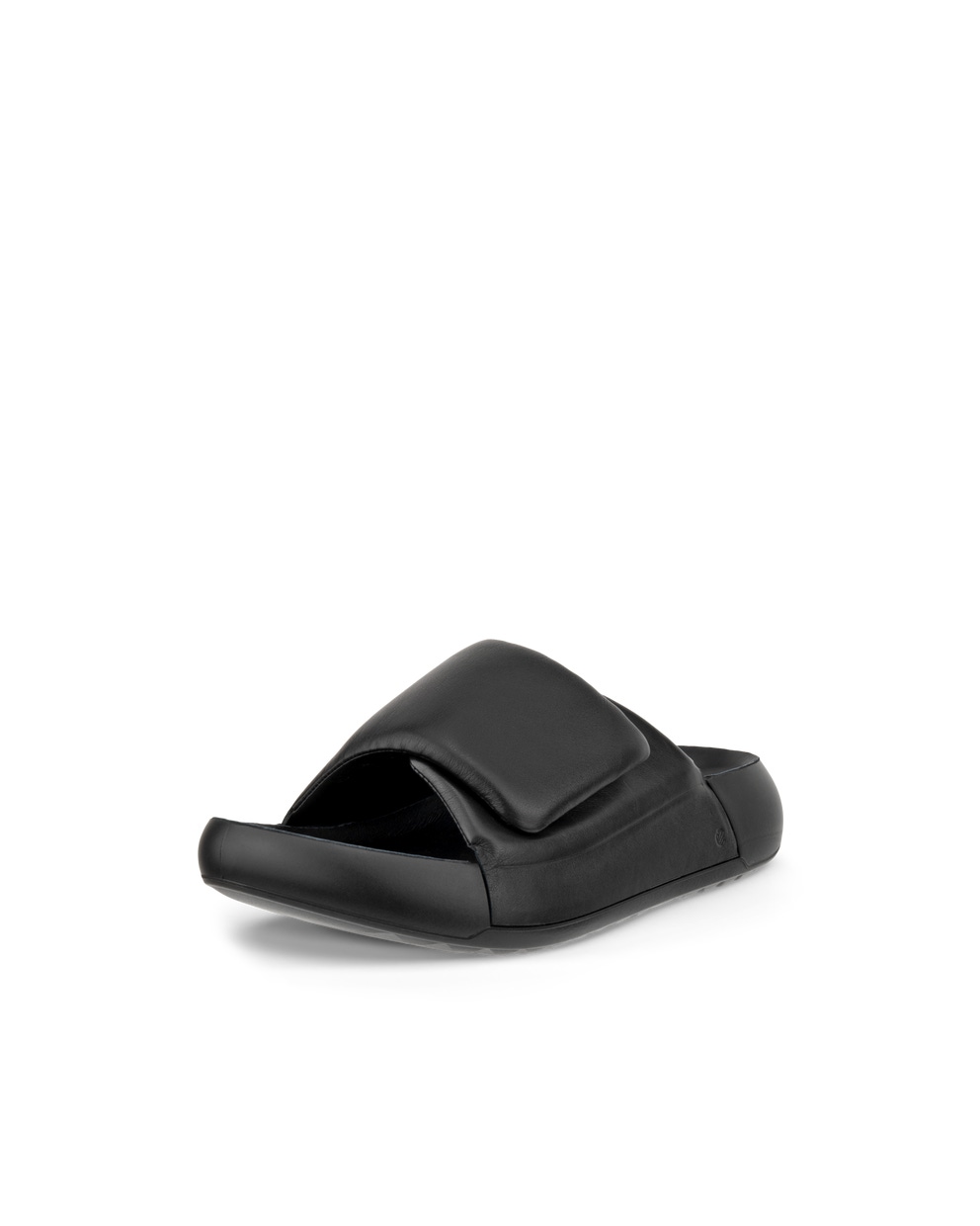 Women's ECCO® Cozmo Platform Leather Sandal - Black - Main