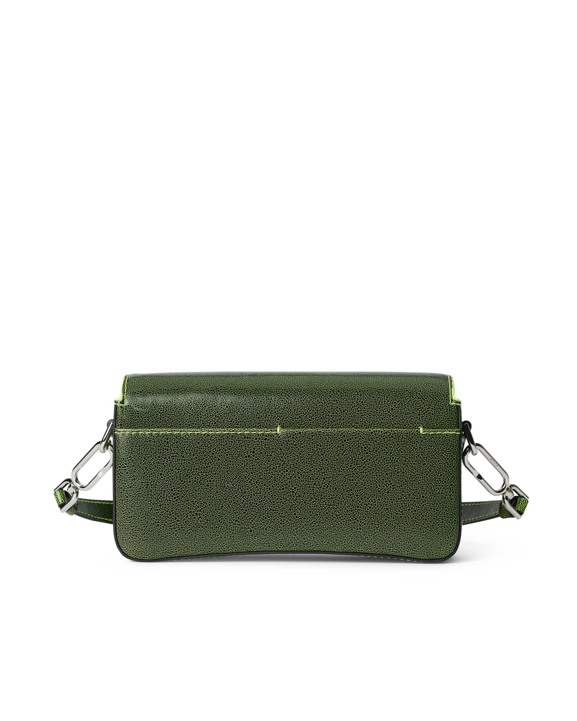 ECCO Pinch Small Cracked レザーショルダーバッグ - 緑 - Back