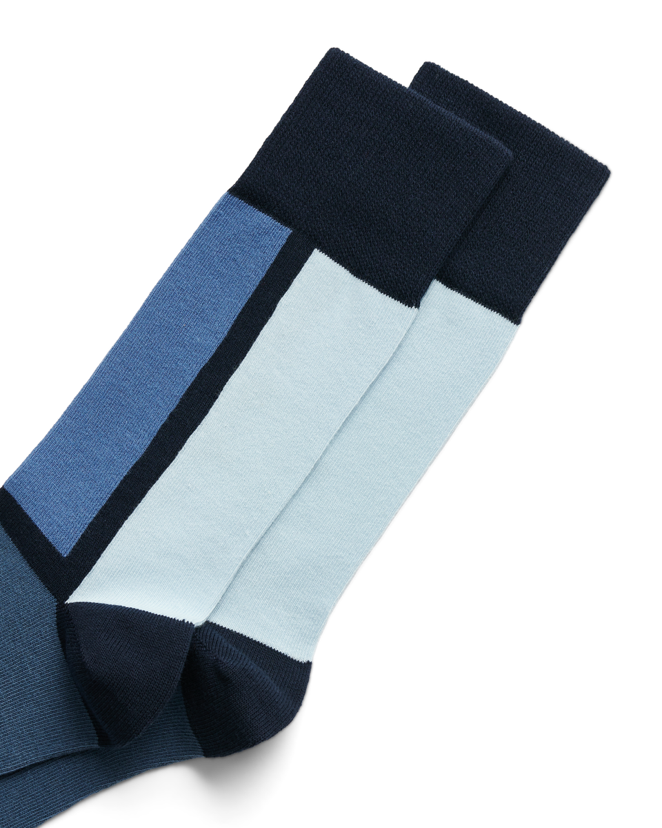 ECCO Men's Vibe Colour-block Socks - Blue - Detail-1