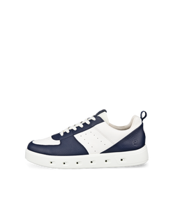 Zapatillas de piel Gore-Tex ECCO® Street 720 para hombre - Azul - Outside