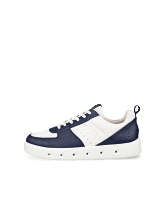 ECCO® Street 720 baskets en cuir Gore-Tex pour homme - Bleu - Outside