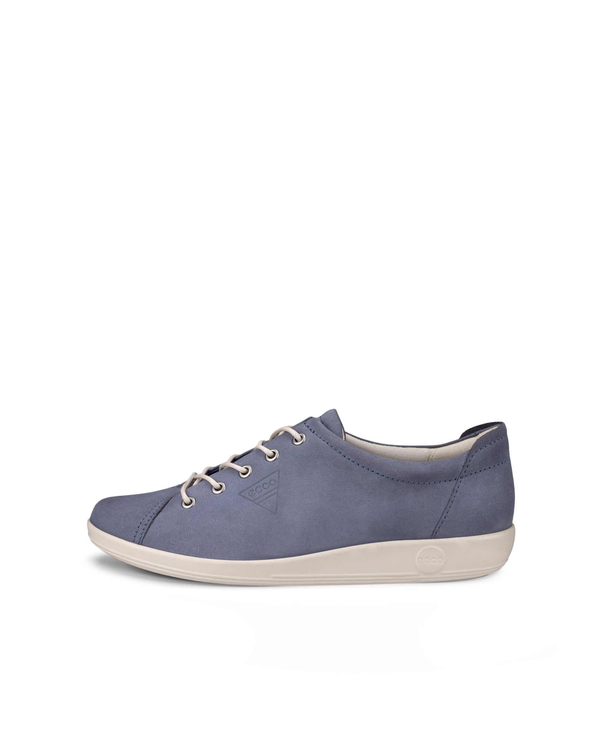 ECCO Women Soft 2.0 Tie Lace-up Shoes - Blue - Outside