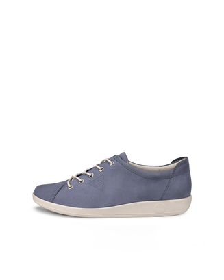 Zapato para caminar de nobuk ECCO® Soft 2.0 para mujer - Azul - Outside