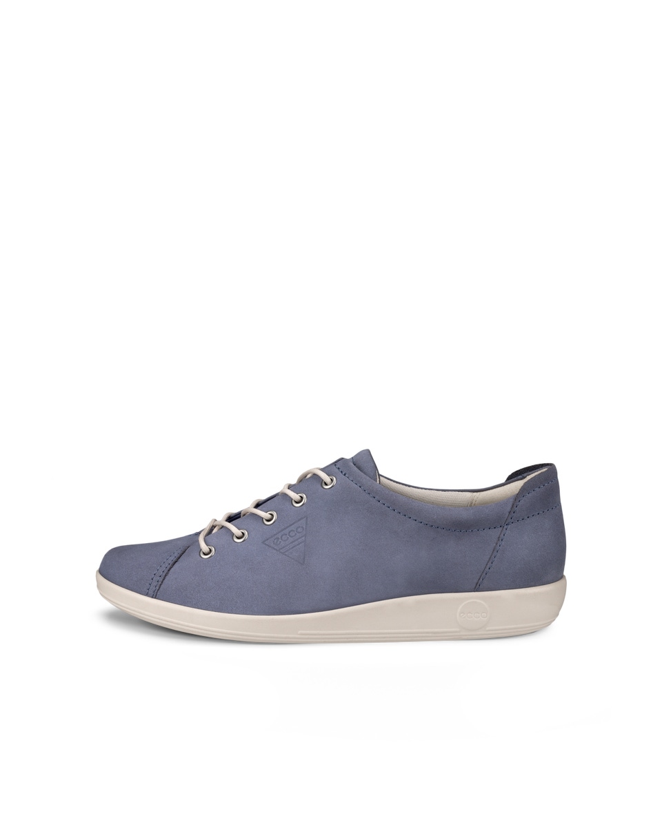 Zapato para caminar de nobuk ECCO Soft 2.0 para mujer Azul