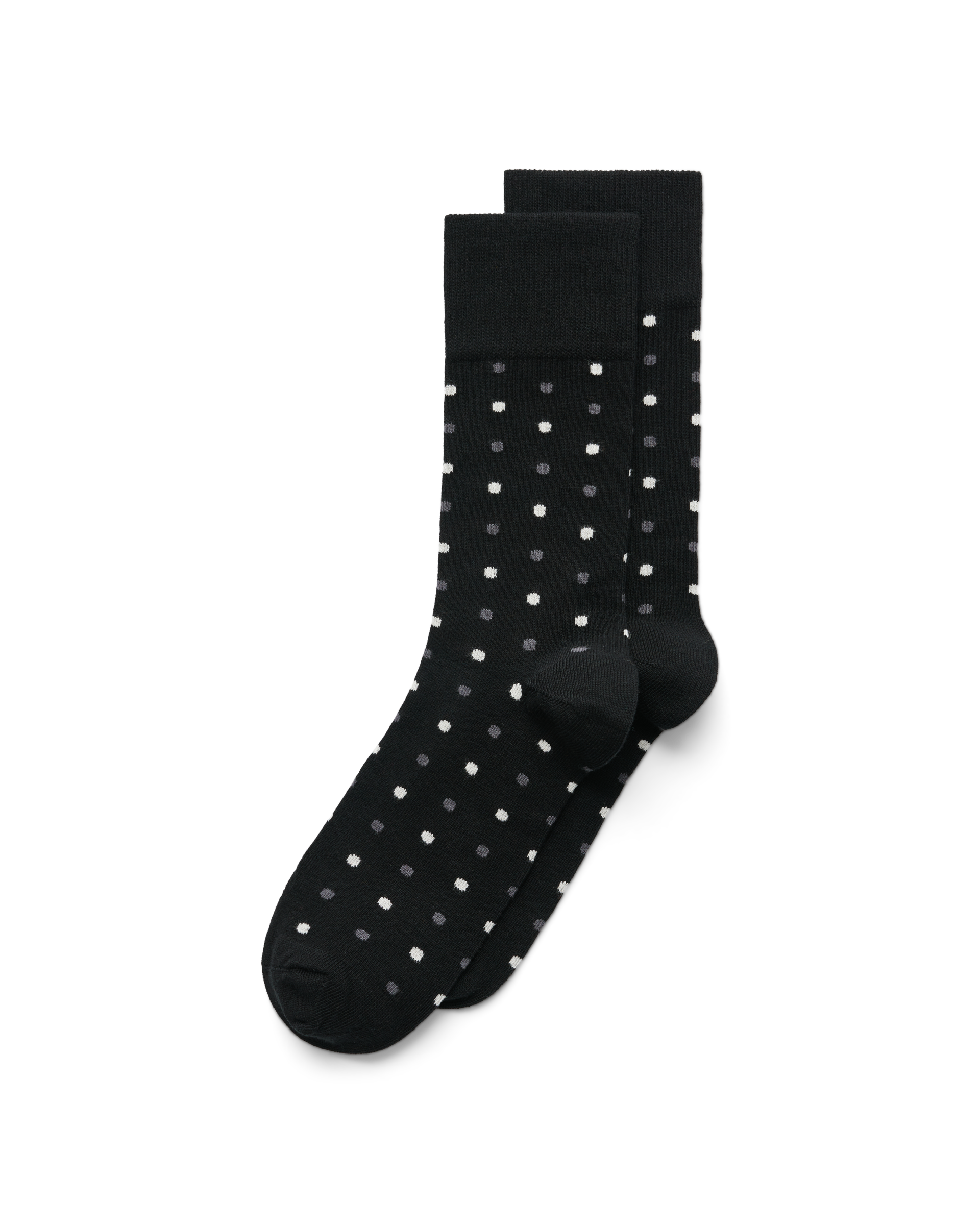 ECCO® Classic Dotted Mid-Cut Socks - Black - Main