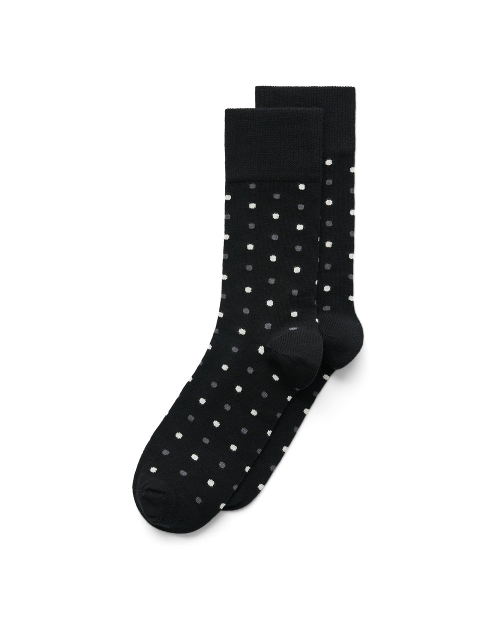 ECCO® Classic Dotted Mid-Cut Socks - Black - Main