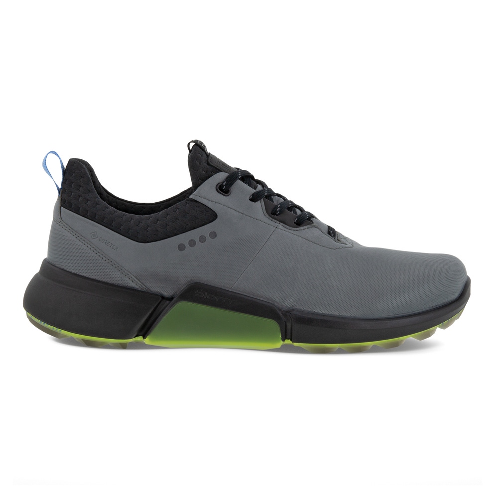 Men's ECCO® Golf BIOM H4 Leather Gore-Tex Shoe - Grey - Outside