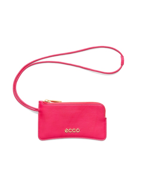 ECCO Wristlet Small Soft Smooth レザークラッチバッグ | Pink