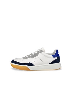 ECCO Street Court メンズ レザースニーカー - White - Outside